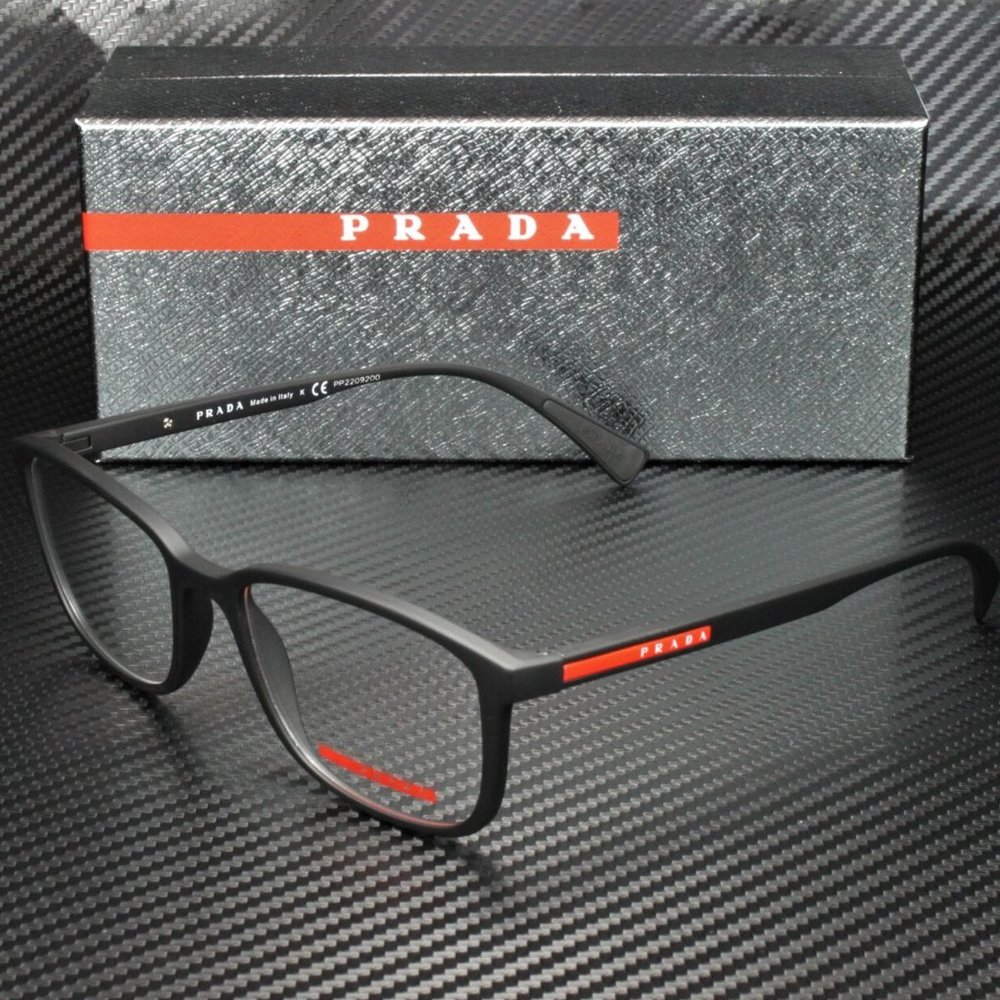 Prada Men's Black Rubber Eyeglasses!